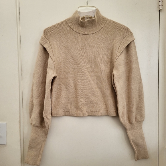 Jonathan Simkhai Tan Cowl Turtleneck Sweater - Picture 8 of 8